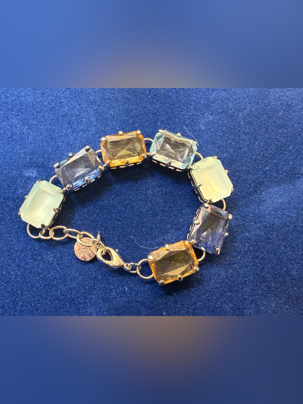 R.J. Graziano Statement Bracelet Multi Stone Gold Tone - Picture 4 of 15